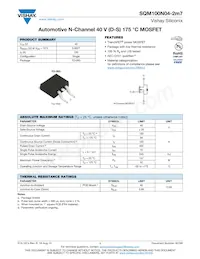 SQM100N04-2M7_GE3 Datasheet Cover
