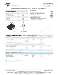 SQM40N10-30_GE3 Datasheet Cover