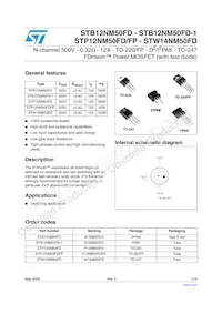STB12NM50FDT4 Datasheet Cover