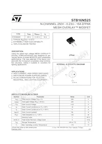 STB16NS25T4 Datasheet Cover
