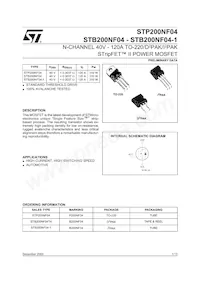 STB200NF04T4 Datasheet Cover