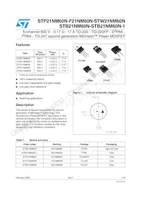 STB21NM60N-1 Datasheet Cover