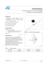 STB230NH03L Datasheet Cover