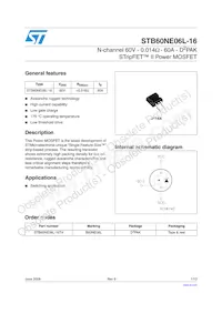 STB60NE06L-16T4 Datasheet Cover