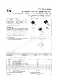 STB80NF55-08-1 Datasheet Cover