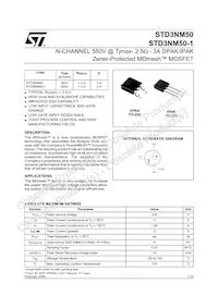 STD3NM50T4 Datasheet Cover