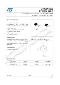 STD50NH02L-1 Datasheet Cover