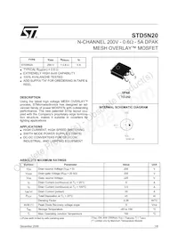 STD5N20T4 Datasheet Cover