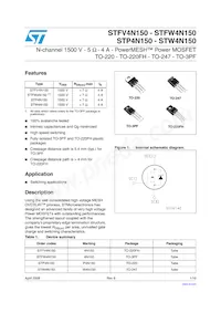 STFV4N150 Datasheet Copertura