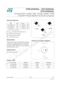 STP120NH03L Datasheet Cover