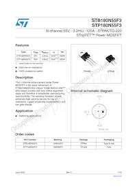 STP180N55F3 Datasheet Cover