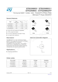 STP20NM50FP Datasheet Cover
