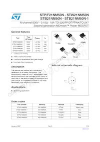 STP21NM50N Datasheet Cover