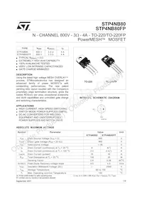 STP4NB80 Datasheet Cover