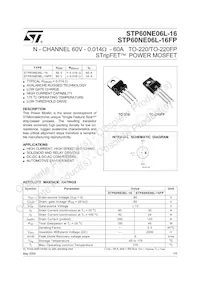 STP60NE06L-16 Datasheet Cover