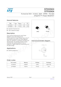 STP95N04 Datasheet Cover