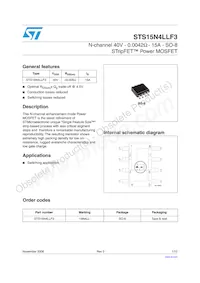 STS15N4LLF3 Datasheet Cover