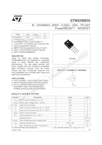 STW20NB50 Datasheet Cover