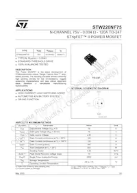 STW220NF75 Datasheet Copertura