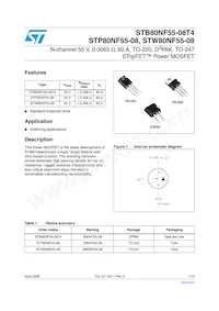 STW80NF55-08 Datasheet Cover