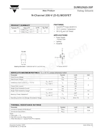 SUM52N20-39P-E3 Datasheet Cover