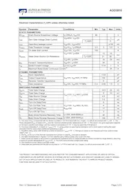 AOD2816 Datasheet Page 2