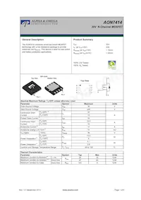 AON7414 Datasheet Cover