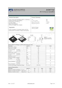 AON7754 Datasheet Cover