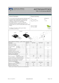 AOTF7N70 Datasheet Cover