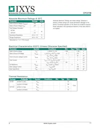 CPC3708ZTR Datasheet Page 2