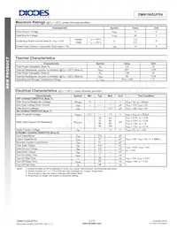DMN1045UFR4-7 Datasheet Pagina 2
