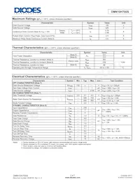 DMN10H700S-13 Datasheet Page 2