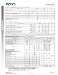 DMN2028UFDF-13 Datasheet Pagina 2