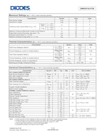 DMN3016LFDE-13 Datasheet Pagina 2