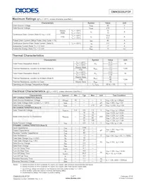 DMN3020UFDF-7 Datasheet Page 2