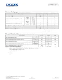 DMN3024SFG-13 Datasheet Page 2