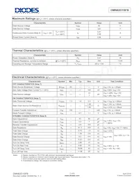 DMN62D1SFB-7B Datasheet Pagina 2