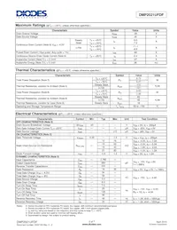 DMP2021UFDF-13 Datasheet Pagina 2