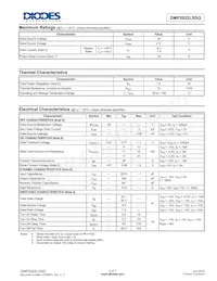 DMP2022LSSQ-13 Datasheet Page 2