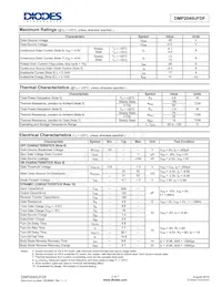 DMP2040UFDF-13 Datasheet Page 2