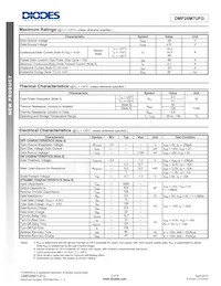 DMP26M7UFG-13 Datasheet Page 2
