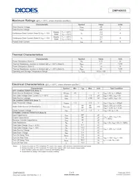 DMP4065S-13 Datasheet Pagina 2