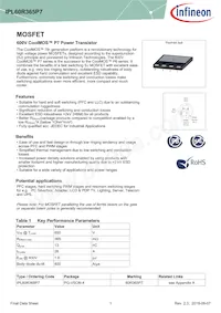 IPL60R365P7AUMA1 Datasheet Cover