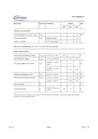 IPU135N08N3 G Datasheet Pagina 2