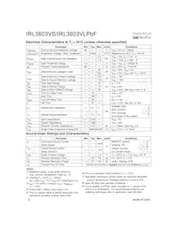 IRL3803VSPBF數據表 頁面 2