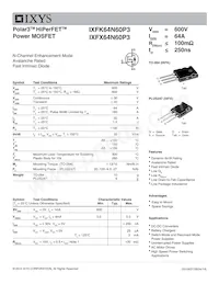 IXFK64N60P3數據表 封面