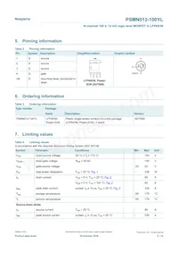 PSMN012-100YLX Datasheet Page 2