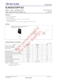 RJK60S7DPP-E0#T2 Datasheet Cover