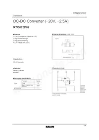 RTQ025P02TR Datasheet Cover