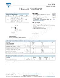 SI1012CR-T1-GE3 Datasheet Cover